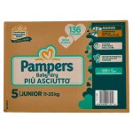 Pannolini Pampers Baby Dry Junior Misura 5 (136pz)