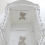 Completo Piumone Lettino Sfilabile Nanan Coccolo 4pz Bianco