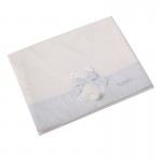 Set Lenzuola Nanan per Lettino 3pz Fiocco Azzurro