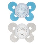 Chicco Physio Comfort Night Chupete Silicona 2pcs Azul Claro Beige16-36m