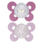 Chicco Physio Comfort Night Chupete Silicona 2pcs Rosa Lila 16-36m
