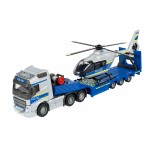 Camion con Rimorchio Elicottero Polizia Majorette Volvo Truck + Airbus Police Helicopter