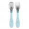Set Posate Chicco Metal Cutlery in Acciaio 18M+ Azzurro