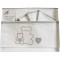 Set Lenzuola Andy & Helen per Culla Ricamato 3 pz Grigio