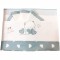 Set Lenzuola Andy & Helen per Carrozzina Ricamato D70 3 pz Celeste