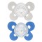 Chicco Physio Comfort Night Chupete Silicona 2pcs Beige Azul 16-36m