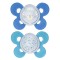 Chicco Physio Comfort Night Chupete Silicona 2pcs Azul Celeste 16-36m