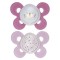 Chicco Physio Comfort Night Chupete Silicona 2pcs Rosa Lila 16-36m