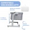 Culla Co-Sleeping Chicco Next2Me Magic Evo Grey Mist Dondolo, Inclinabile, Spondina Apribile, Altezza Regolabile