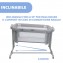 Culla Co-Sleeping Chicco Next2Me Magic Evo Grey Mist Dondolo, Inclinabile, Spondina Apribile, Altezza Regolabile