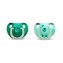 Set 2 Succhietti Suavinex Anatomico Lattice Night & Day 6-18 m Verde