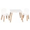 Set Tavolo in Legno con 2 Sedie FreeON Athena Bianco