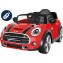 Auto Elettrica Lamas Mini Cooper S Rosso con Sedile in Pelle