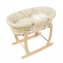 Cesta Porta Enfant Pasito a Pasito Vimini Naturale + Supporto e Rivestimento Beige