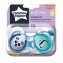 Tommee Tippee Set 02 Succhietti Anytime 6-18 M in Silicone Ortodontica Panda Blu e Verde Acqua