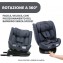 Seggiolino Auto Chicco Unico Evo Isofix i-Size Girevole 360 e Reclinabile India Ink (40-150 cm)