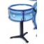 Batteria Metallizzata Bontempi 6 Elementi con Sgabello e Bacchette Blu