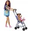 Bambola Barbie Babysitter Bebè e Passeggino
