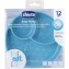 Piatto Chicco in Silicone con Ventosa Azzurro