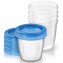 Vasetti Conservalatte Avent 180 ml Set 5 Pz con Coperchi