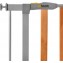 Barrera de Seguridad Hauck Wood Lock 2 en Metal Plateado y Madera + Extensión de 96 a 101 cm