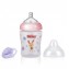 Biberon Nuby 270ml Rosa + Succhietto Viola