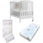 Kit Lettino Kiby Armonia Bianco + Completo Piumone Foppapedretti + Materasso Kiby