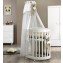 Culla Trasformabile in Lettino Co-Sleep Montessori Cuoricini Leonardo Bianco