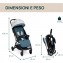 Silla de Paseo Chicco Glee Joyful Teal Capacidad 22 kg Cierre Automático + Protector de Lluvia