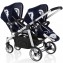 Passeggino Trio Gemellare Brevi Ovo Twin Blu