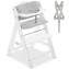 Hauck Alpha Plus Trona Premium Set - Trona de madera evolutiva desde el nacimiento, con hamaca, balancín, reclinable y cojín