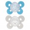 Chicco Physio Comfort Night Chupete Silicona 2pcs Azul Claro Beige16-36m