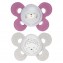 Succhietto Chicco Physio Comfort Night Silicone 2pz Rosa Beige 16-36m