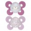 Chicco Physio Comfort Night Chupete Silicona 2pcs Rosa Lila 16-36m