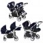 Trio Gemellare Brevi Ovo Twin Blu