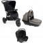 Trio Chicco Activ3 (Passeggino Activ3 Ebony + Navicella Activ3 Dark Beige + Seggiolino Auto Kory Essential i-Size Black)
