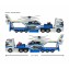 Camion con Rimorchio Elicottero Polizia Majorette Volvo Truck + Airbus Police Helicopter
