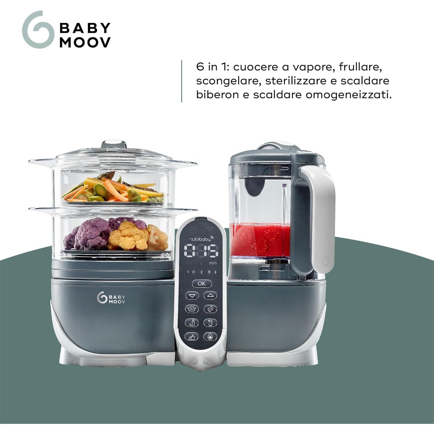 Babymoov Robot de Cocina Multifunción para