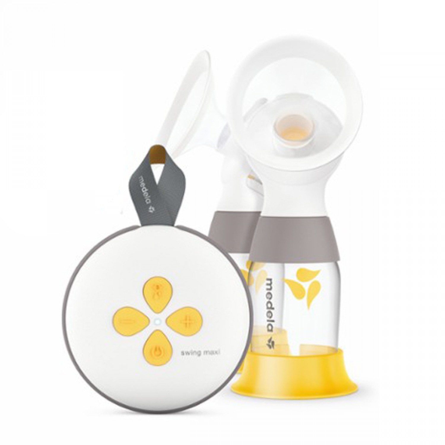 Bomba de leche doble Medela Diseño suizo compacto con carga USB Freestyle Flex 